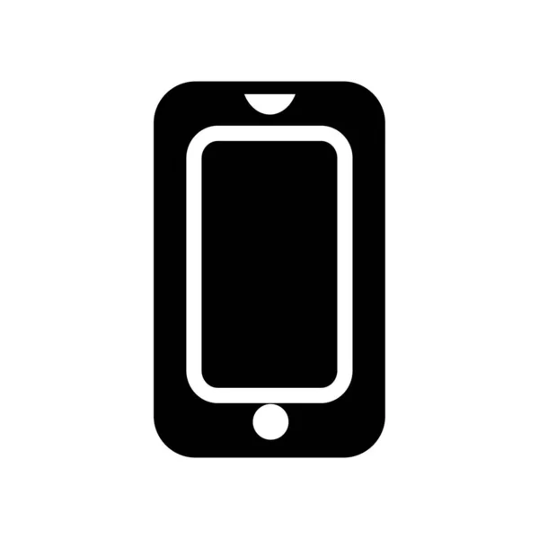 Cep Telefonu Simge Simgesi Vektörünü Doldur Siyah Glyph Cep Telefonu — Stok Vektör