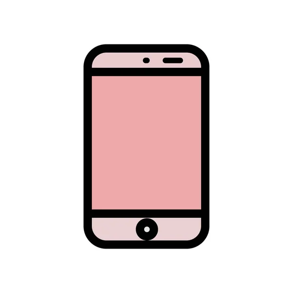 Mobile Phone Icon Vector Illustration Mobile Phone Lineal Color Icon — Stock Vector