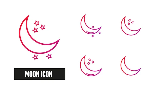 Illustration Zum Mondverlauf Icon Vector — Stockvektor
