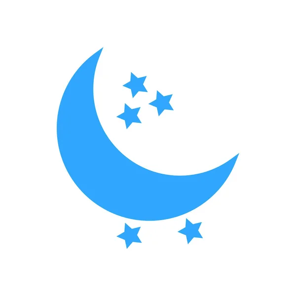 Flat Moon Icon Symbol Vektor Illustration — Stockvektor