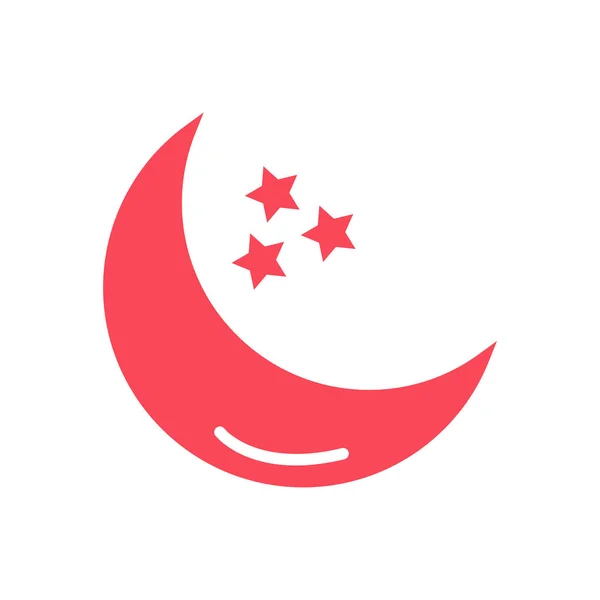 Flat Moon Icon กษณ เวกเตอร — ภาพเวกเตอร์สต็อก