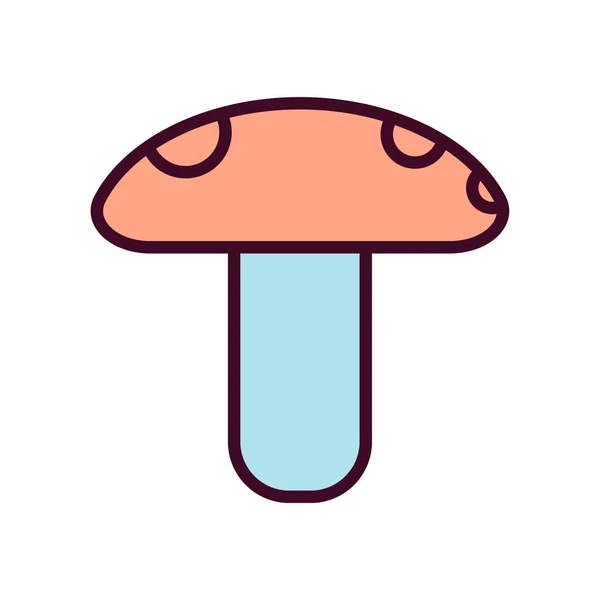 Mushroom Icon Vector Illustration Mushroom Lineal Color Icon — Stock Vector