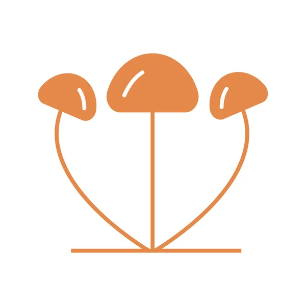 Επίπεδη Απεικόνιση Διάνυσμα Σύμβολο Mushroom Εικονίδιο — Διανυσματικό Αρχείο