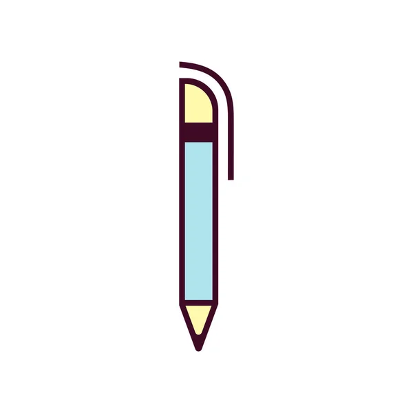 Ручка Олівець Векторна Ілюстрація Ручка Олівець Лінійна Піктограма Кольору — стоковий вектор