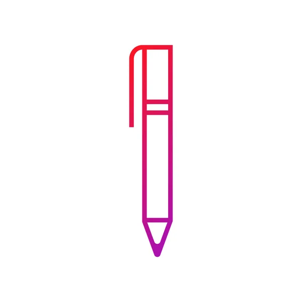Illustration Vectorielle Icône Dégradé Stylo Crayon — Image vectorielle