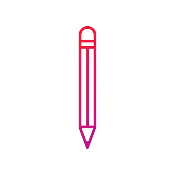 Illustration Vectorielle Icône Dégradé Stylo Crayon — Image vectorielle