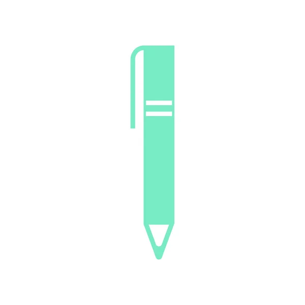 Flat Pen Pencil Icon Symbol Vector Illustration — Stock Vector