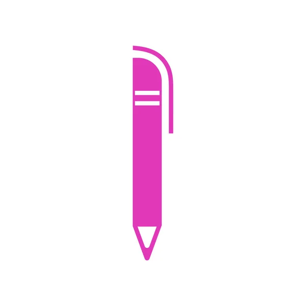Flacher Stift Bleistift Icon Symbol Vector Illustration — Stockvektor