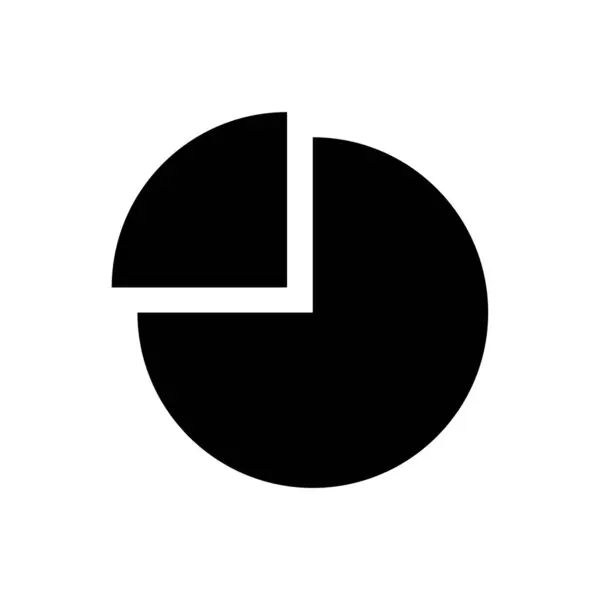 Pie Chart Fill Icon Symbol Vector Ikon Glyph Pie Chart - Stok Vektor