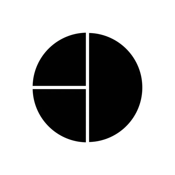 Пирожковая Икона Вектор Чёрный Пирог Chart — стоковый вектор