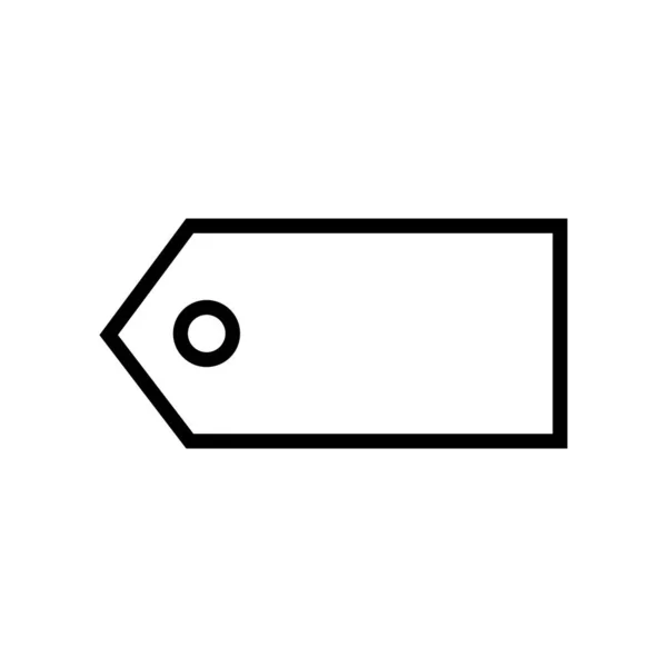 Price Tag Lineal Icon Symbol Vector Black Outline Preis Tag — Stockvektor