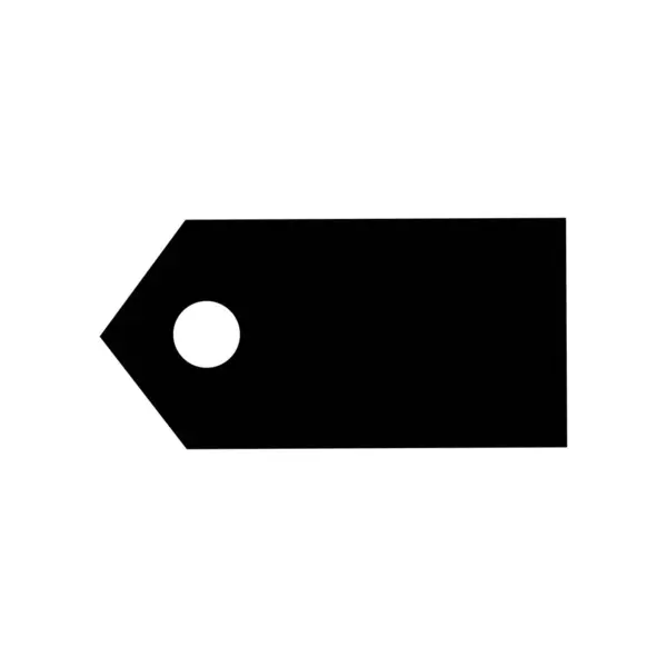 Prix Tag Remplir Icône Symbole Vecteur Glyphe Noir Prix Tag — Image vectorielle