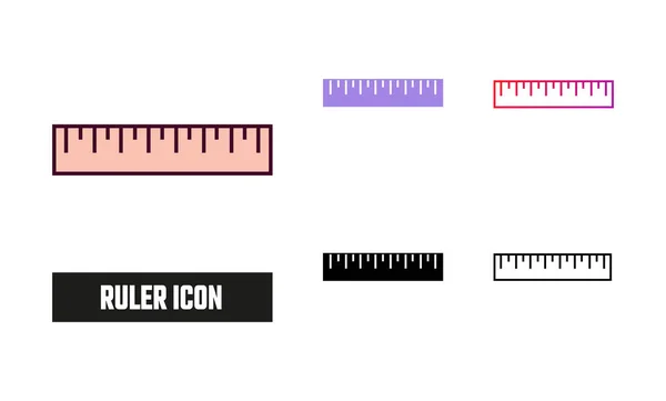 Heerser Icoon Set Vector Illustratie — Stockvector