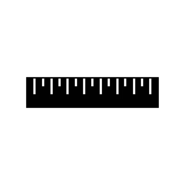 Vecteur Symbole Icône Remplissage Règle Icône Règle Glyphe Noir — Image vectorielle