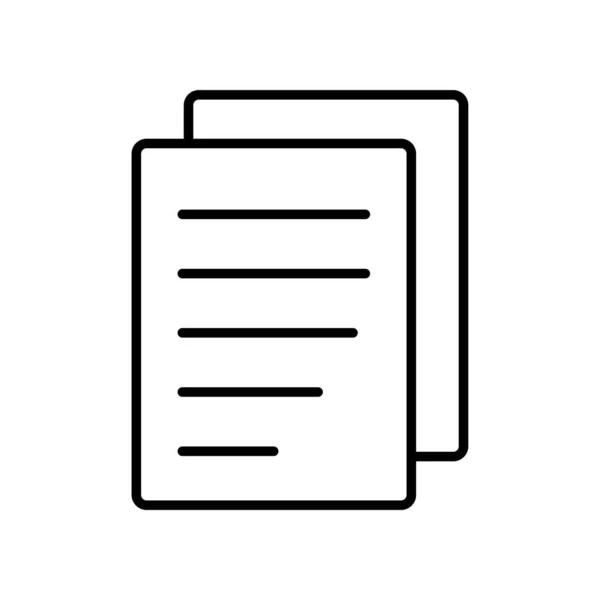 Sheet Lineal Icon Symbol Vector Black Outline Sheet Icon — Stockvektor