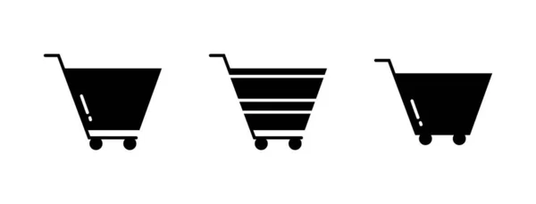 Shopping Vul Icoon Symbool Vector Zwarte Glyph Shopping Icon — Stockvector