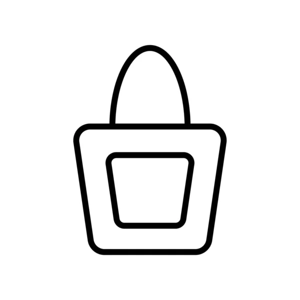 Sac Provisions Lineal Icon Symbol Vector Noir Contour Sac Provisions — Image vectorielle