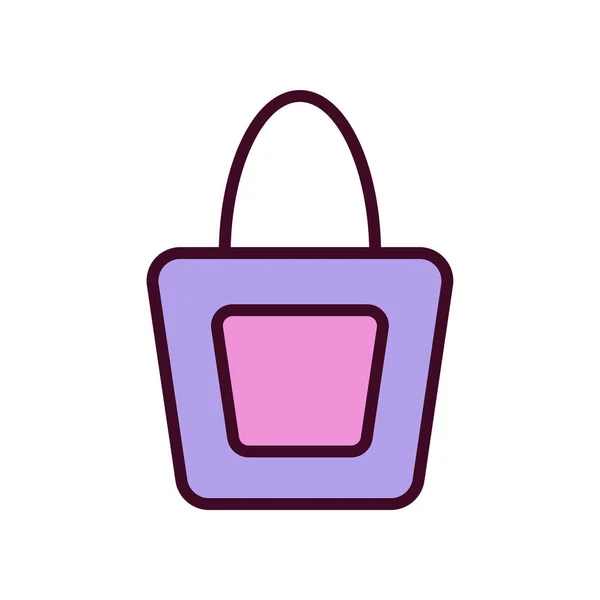 Shopping Bag Icon Vector Illustration Shopping Bag Lineal Color Icon — Stockvektor