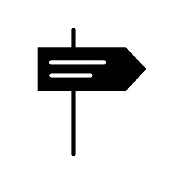 Signboard Fill Icon Symbol Vector Icône Panneau Glyphe Noir — Image vectorielle