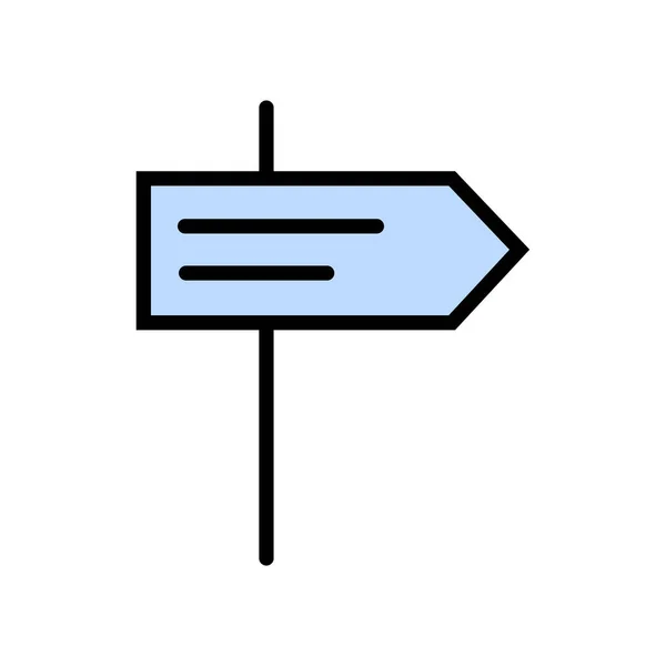 Icon Vector Illustration Für Schilder Schild Lineal Color Icon — Stockvektor