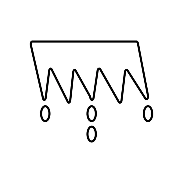 Stalactite Lineal Εικονίδιο Διάνυσμα Σύμβολο Μαύρο Περίγραμμα Εικονίδιο Σταλακτίτη — Διανυσματικό Αρχείο