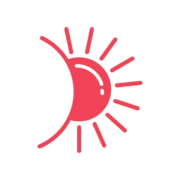 Icono Plano Del Sol Símbolo Vector Ilustración — Vector de stock