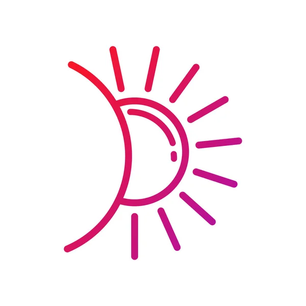 Güneş Gradyan Simgesi Vektör Llüstrasyonu — Stok Vektör