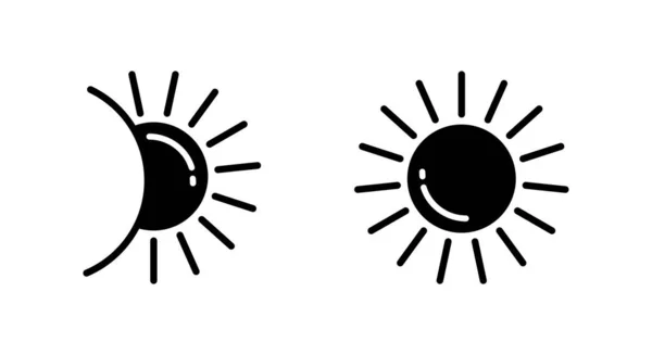 Vecteur Symbole Icône Remplissage Solaire Glyphe Noir Icône Solaire — Image vectorielle