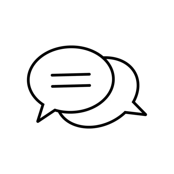 Talk Lineal Icon Symbol Vector Black Outline Talk Icon — Stock Vector