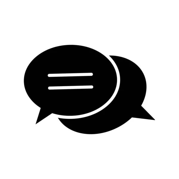 Συζήτηση Συμπληρώστε Εικονίδιο Διάνυσμα Σύμβολο Μαύρο Εικονίδιο Ομιλίας Glyph — Διανυσματικό Αρχείο