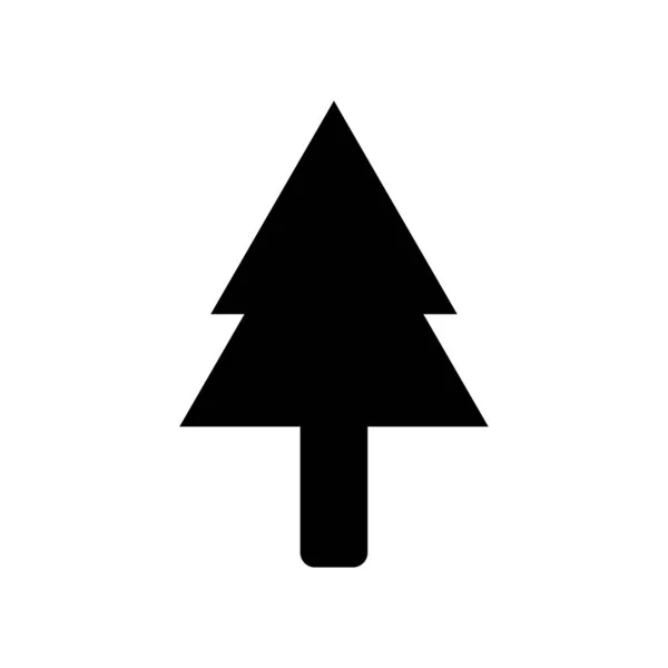 Symbol Výplně Stromové Ikony Černá Ikona Stromu Glyph — Stockový vektor