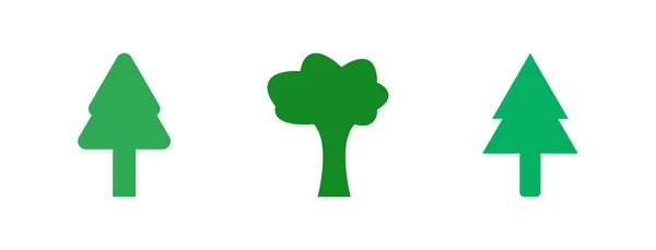 Symbol Ikony Plochého Stromu — Stockový vektor