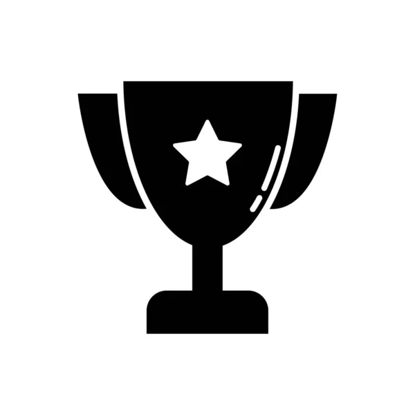 奖杯填充图标符号向量 黑胶杯Icon — 图库矢量图片