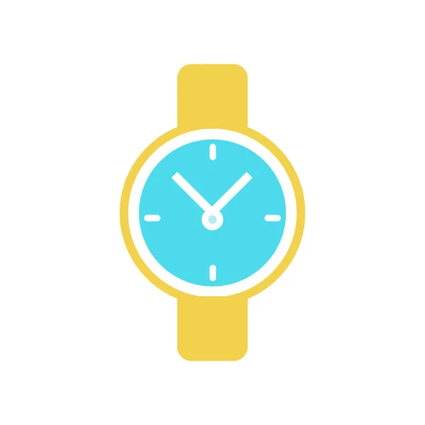 Icono Reloj Plano Símbolo Vector Ilustración — Vector de stock