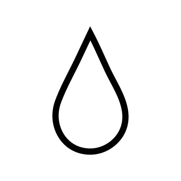 Γραμμικό Εικονίδιο Νερού Διάνυσμα Συμβόλων Μαύρο Περίγραμμα Εικονίδιο Νερού — Διανυσματικό Αρχείο