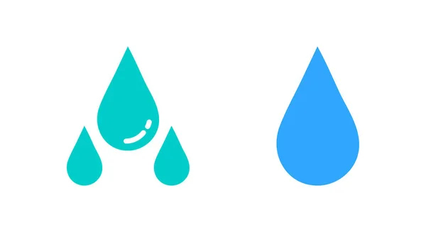 Lapos Víz Ikon Szimbólum Vektor Illusztráció — Stock Vector