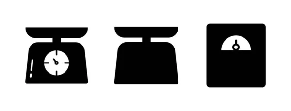 Waga Fill Icon Symbol Wektor Wagi Ikona Wagi Czarnego Glifu — Wektor stockowy