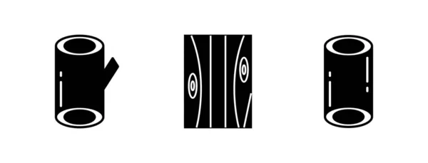 Ξύλο Συμπληρώστε Εικονίδιο Διάνυσμα Σύμβολο Μαύρο Γλυπτό Ξύλινο Εικονίδιο — Διανυσματικό Αρχείο