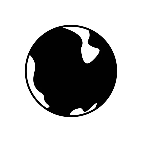 Вектор Мировой Иконы Наполнения Чёрная Глифовая Икона Мира — стоковый вектор