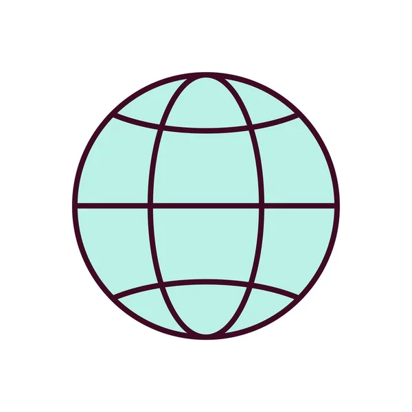 Вектор Мировой Иконы World Lineal Color Icon — стоковый вектор