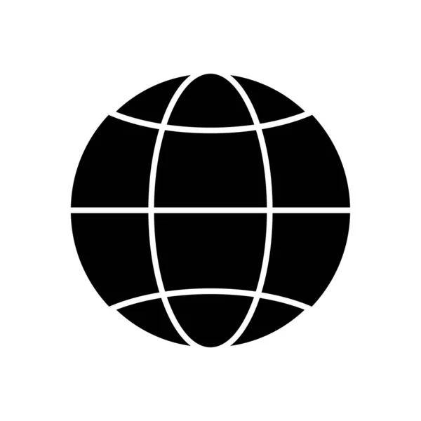 Вектор Мировой Иконы Наполнения Чёрная Глифовая Икона Мира — стоковый вектор