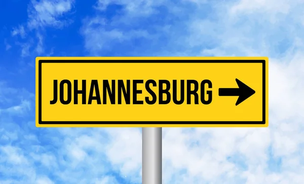 Johannesburg Straßenschild Auf Himmelshintergrund — Stockfoto