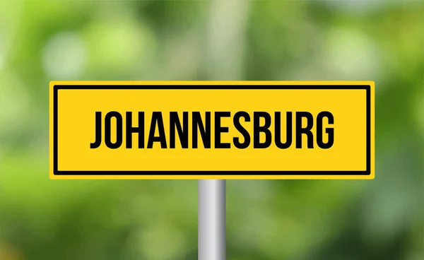 Johannesburger Verkehrsschild Auf Verschwommenem Hintergrund — Stockfoto