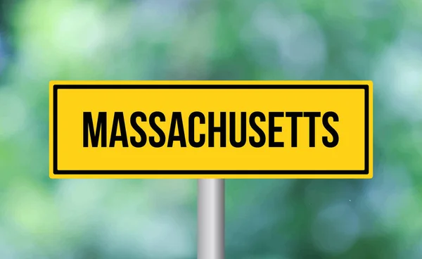 マサチューセッツ州の道路標識は — ストック写真