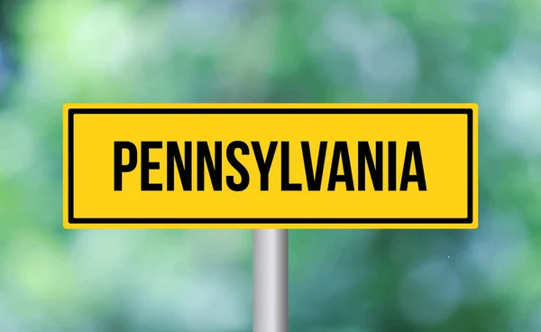 ペンシルベニア州の道路標識の背景をぼかす — ストック写真