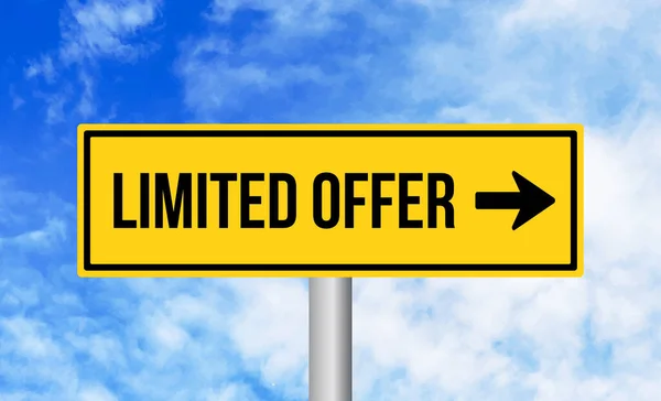 Limited Offer Road Sign Sky Background — Stock Photo, Image
