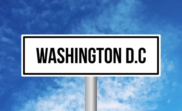 ワシントンD C道路標識空の背景 — ストック写真