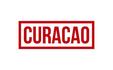 Curacao Lastik Damga Mühür Vektörü