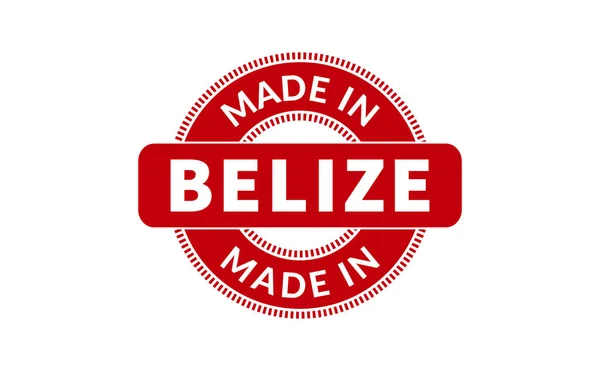 Fabriqué Caoutchouc Belize Timbre — Image vectorielle
