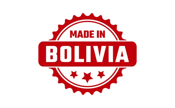 Fabriqué Bolivie Timbre Caoutchouc — Image vectorielle
